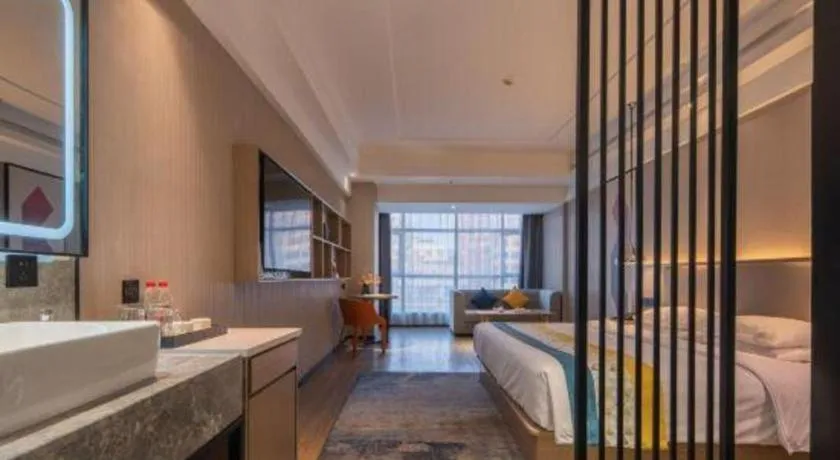 Bed in Borrman Hotel Changsha Meixi Lake West Bus Station Lugu