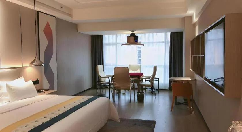 Bed in Borrman Hotel Changsha Meixi Lake West Bus Station Lugu