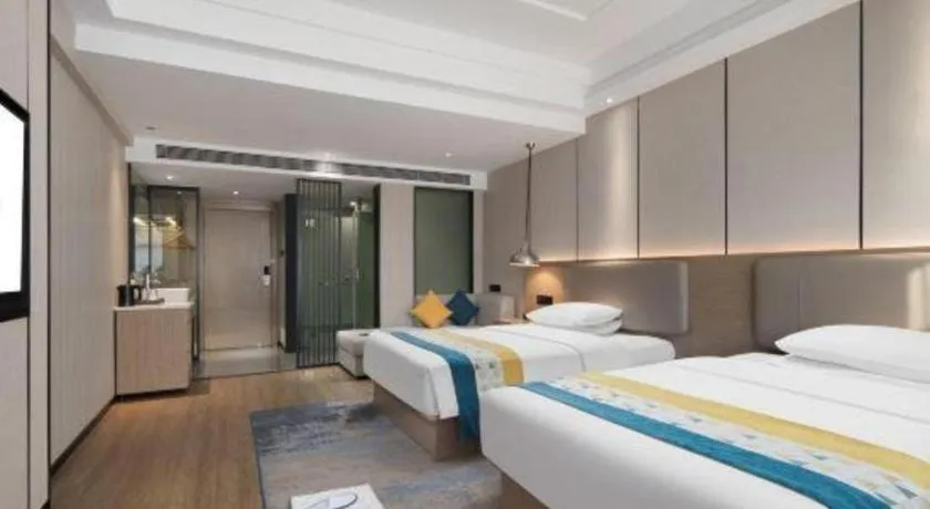 Bed in Borrman Hotel Changsha Meixi Lake West Bus Station Lugu