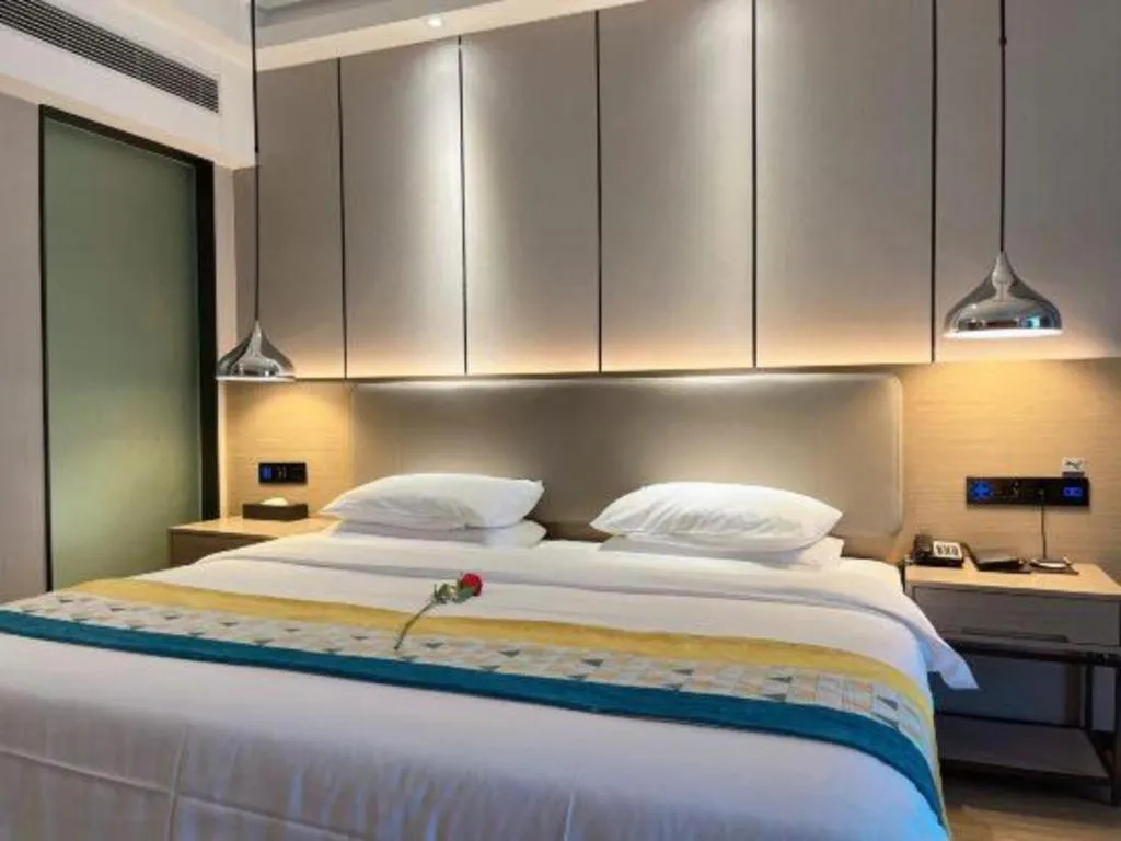 Bed in Borrman Hotel Changsha Meixi Lake West Bus Station Lugu