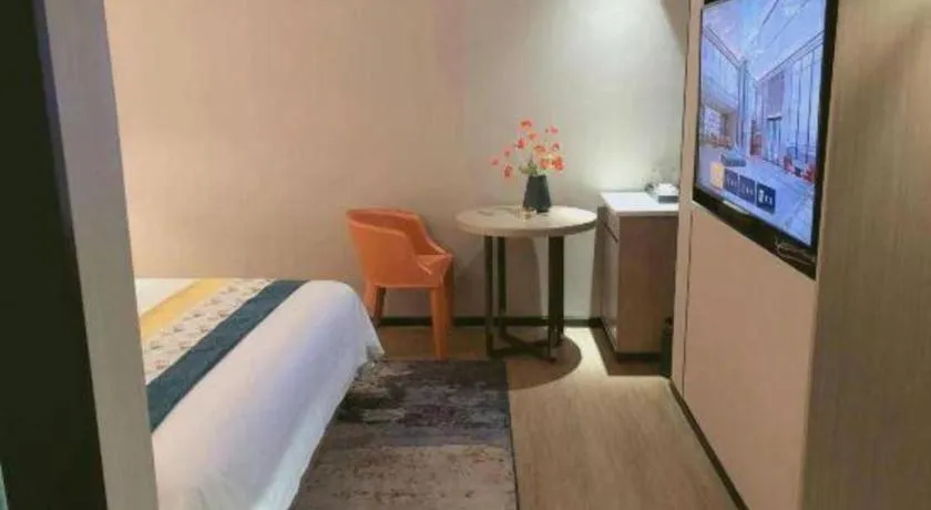 Bed in Borrman Hotel Changsha Meixi Lake West Bus Station Lugu