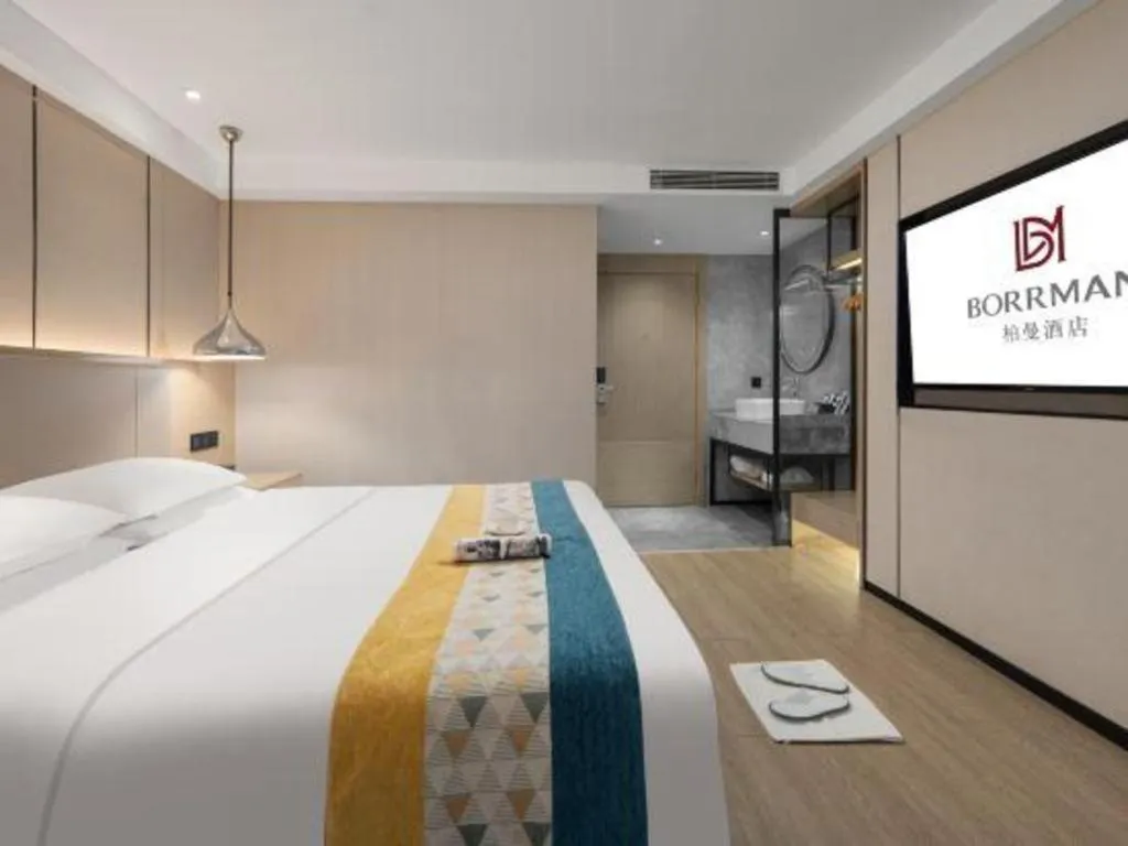 Bed in Borrman Hotel Changsha Meixi Lake West Bus Station Lugu