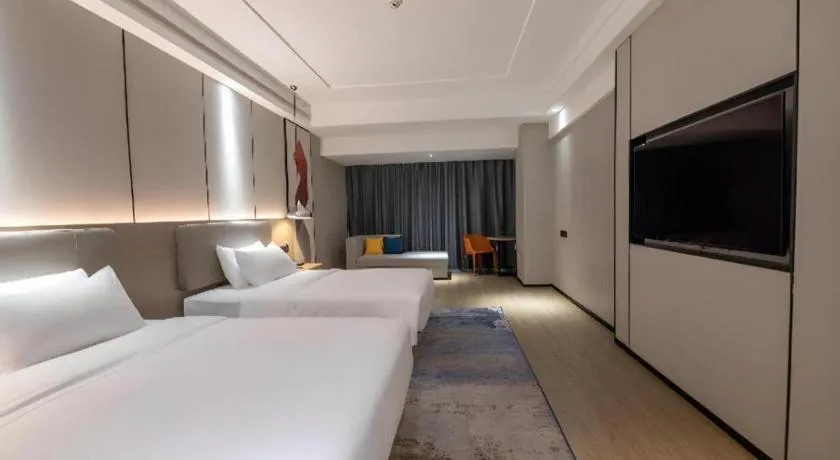 Bed in Borrman Hotel Changsha Meixi Lake West Bus Station Lugu