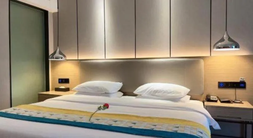 Bed in Borrman Hotel Changsha Meixi Lake West Bus Station Lugu