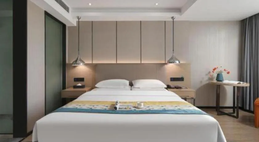 Bed in Borrman Hotel Changsha Meixi Lake West Bus Station Lugu