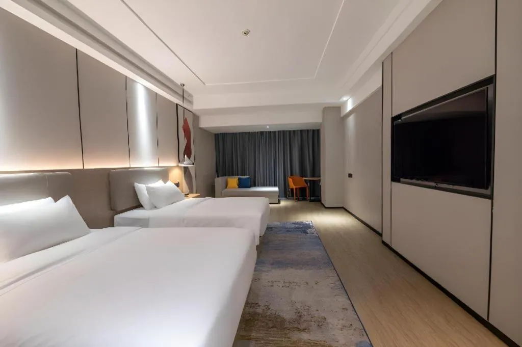 Bed in Borrman Hotel Changsha Meixi Lake West Bus Station Lugu