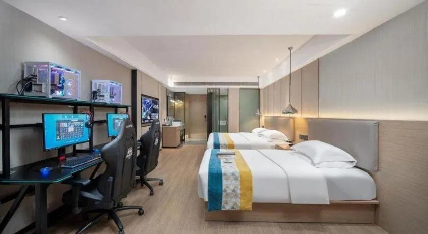 Bed in Borrman Hotel Changsha Meixi Lake West Bus Station Lugu