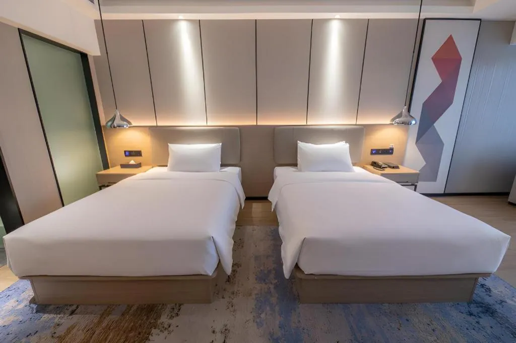 Bed in Borrman Hotel Changsha Meixi Lake West Bus Station Lugu