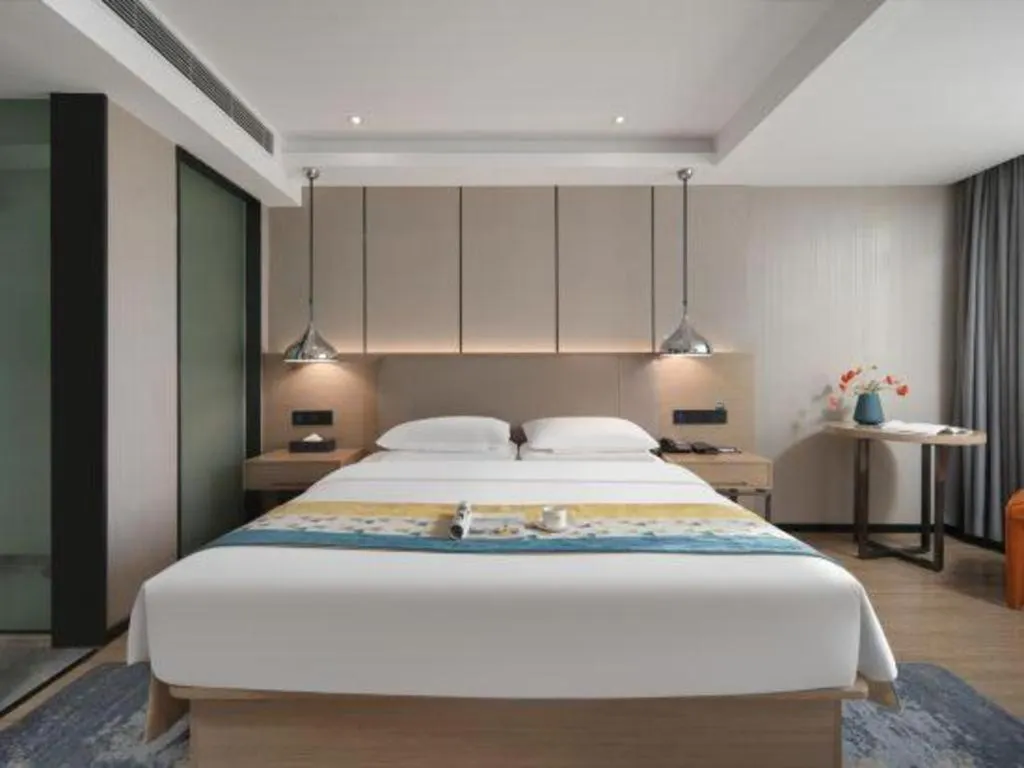 Bed in Borrman Hotel Changsha Meixi Lake West Bus Station Lugu