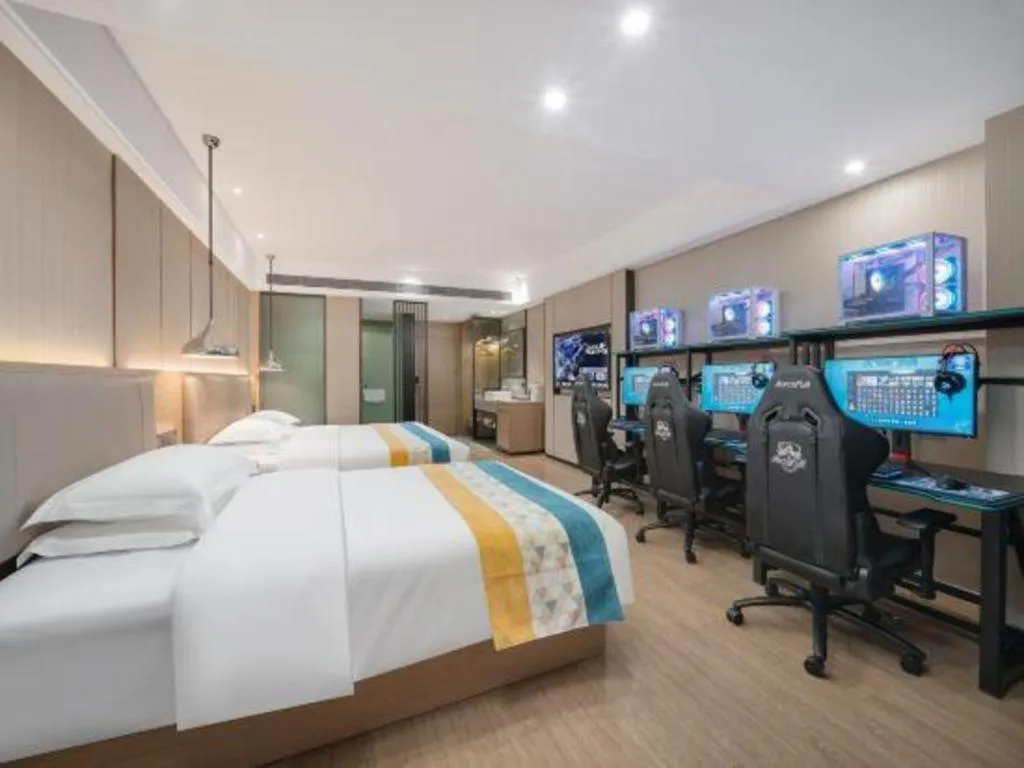 Bed in Borrman Hotel Changsha Meixi Lake West Bus Station Lugu