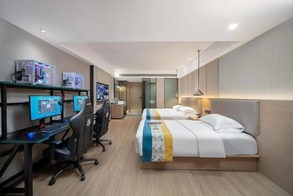 Bed in Borrman Hotel Changsha Meixi Lake West Bus Station Lugu