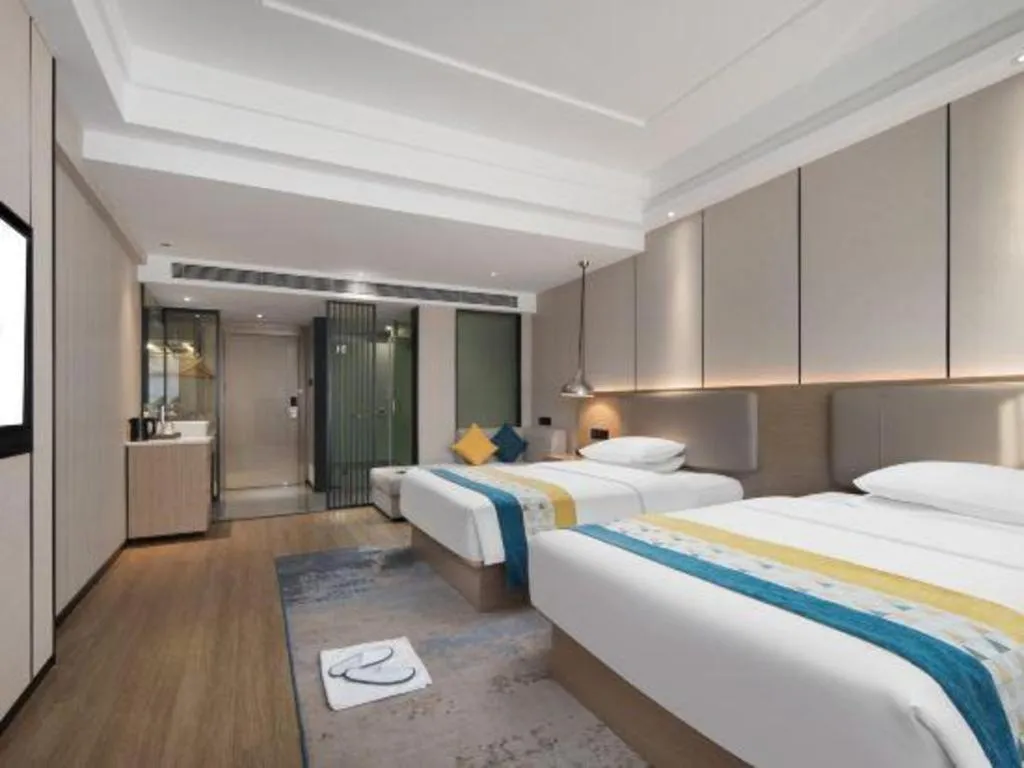 Bed in Borrman Hotel Changsha Meixi Lake West Bus Station Lugu