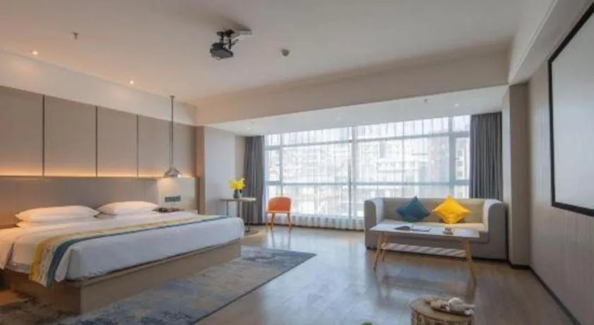 Bed in Borrman Hotel Changsha Meixi Lake West Bus Station Lugu