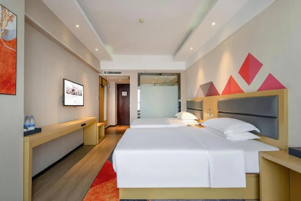 Bed in Borrman Hotel Fangchenggang Cross-sea Bridge