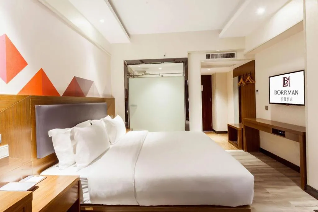 Bed in Borrman Hotel Fangchenggang Cross-sea Bridge