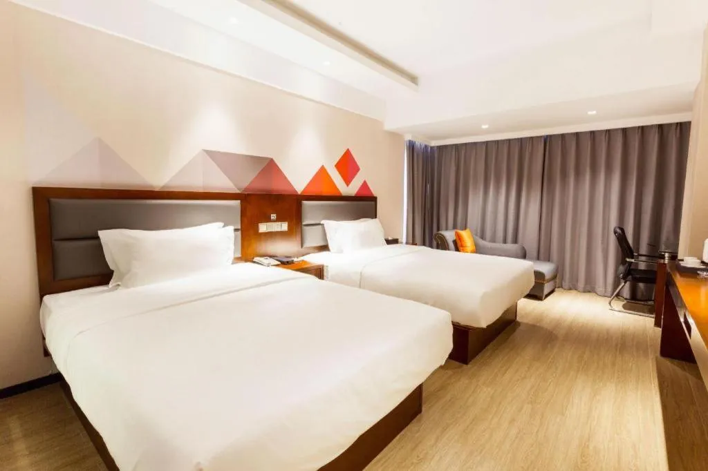 Bed in Borrman Hotel Fangchenggang Cross-sea Bridge