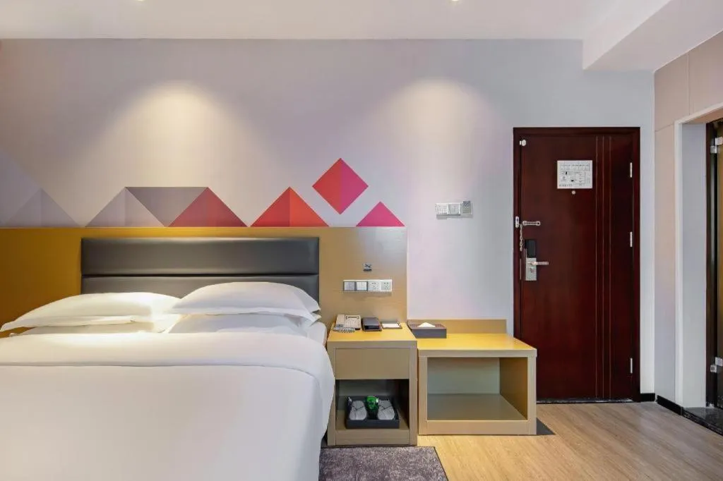 Bed in Borrman Hotel Fangchenggang Cross-sea Bridge