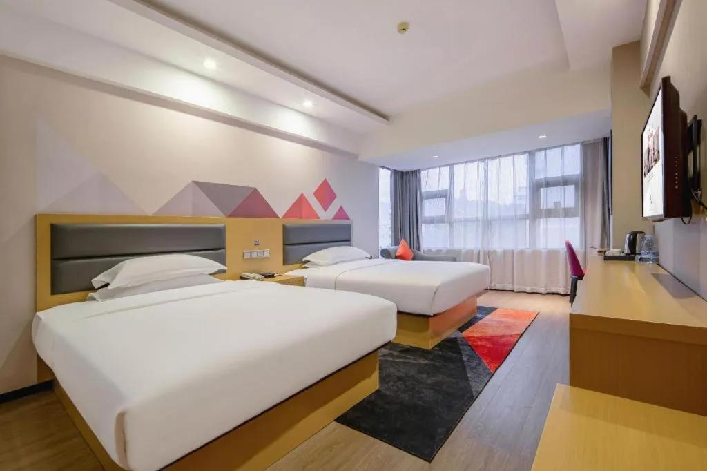 Bed in Borrman Hotel Fangchenggang Cross-sea Bridge