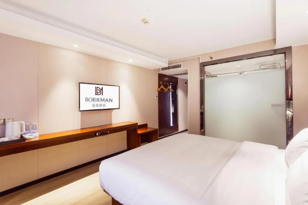 Bed in Borrman Hotel Fangchenggang Cross-sea Bridge