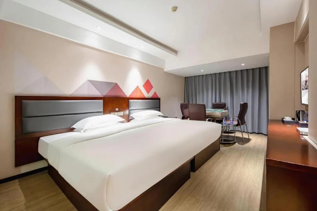 Bed in Borrman Hotel Fangchenggang Cross-sea Bridge