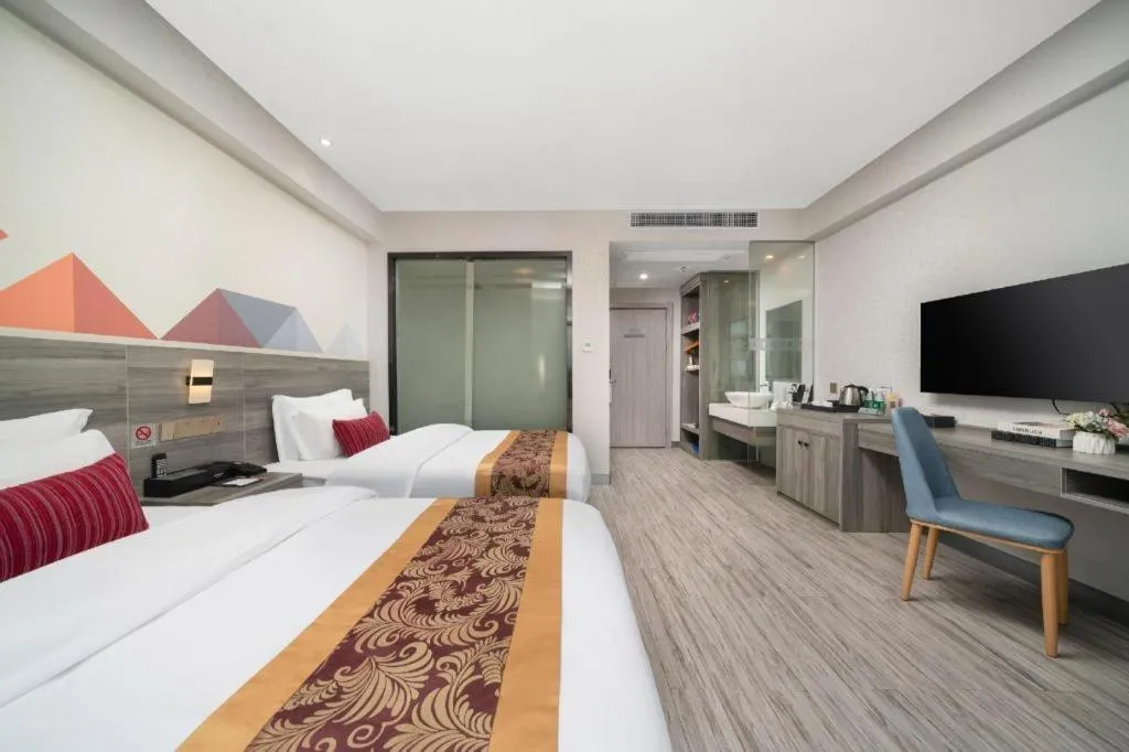 Bed in Borrman Hotel Fangchenggang Qisha