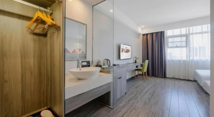 Bed in Borrman Hotel Fangchenggang Qisha