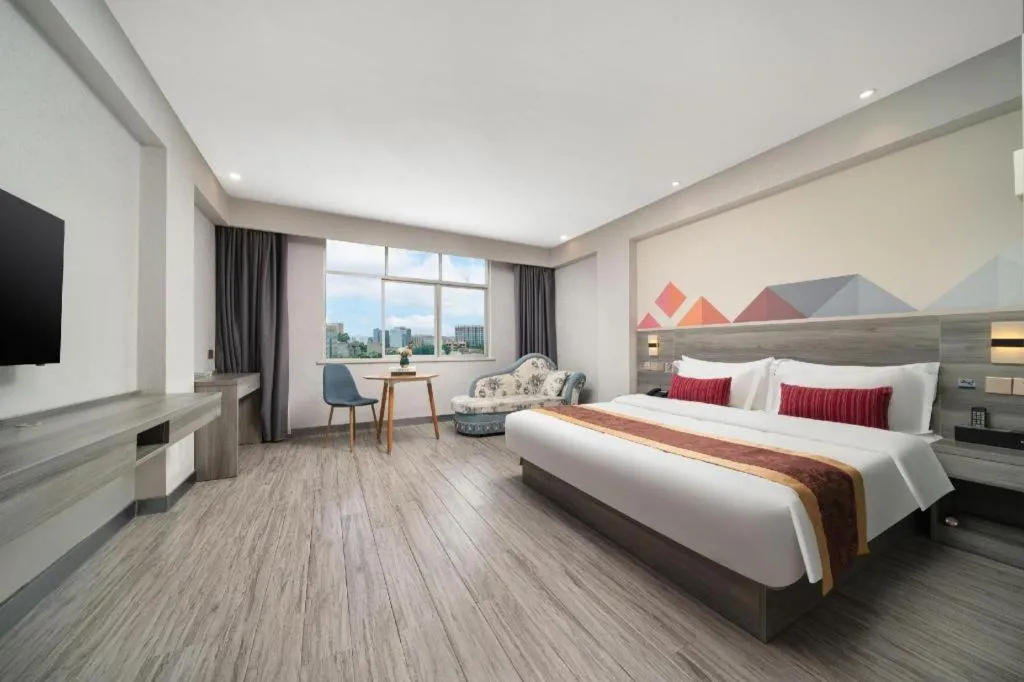 Bed in Borrman Hotel Fangchenggang Qisha