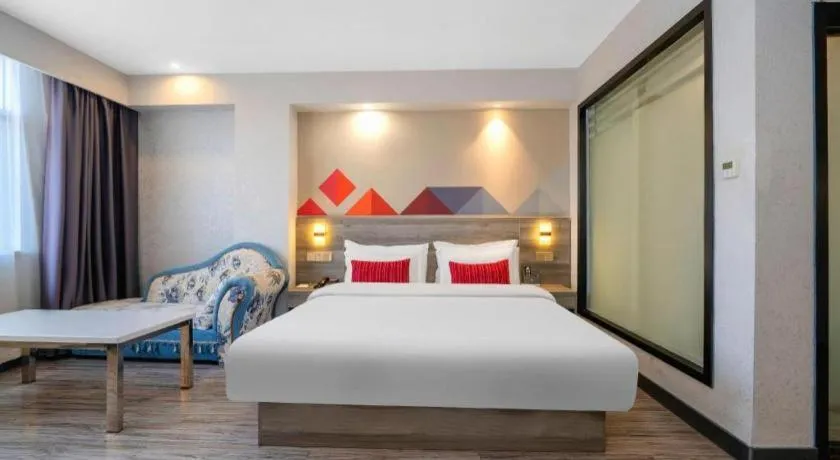 Bed in Borrman Hotel Fangchenggang Qisha