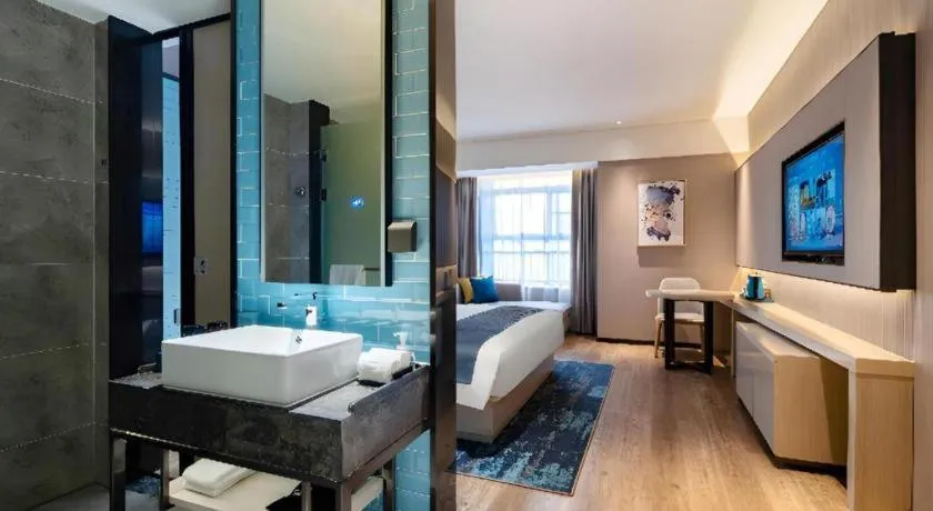 Bed in Echarm Hotel Suzhou Shengze Oriental Extile City