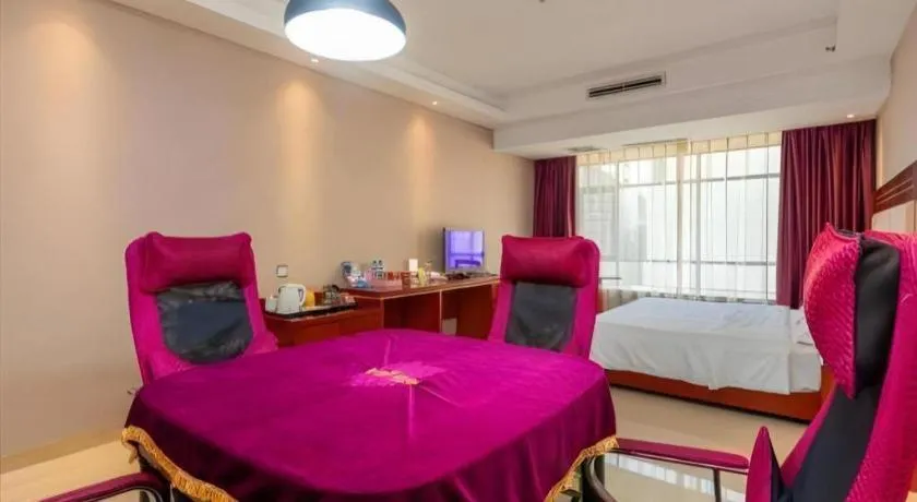 Bed in Borrman Hotel Liuzhou High-Speed Railway Station