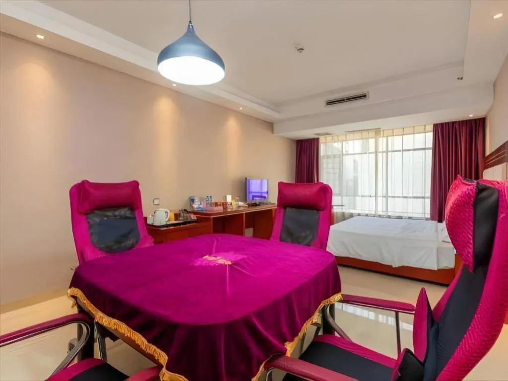 Bed in Borrman Hotel Liuzhou High-Speed Railway Station