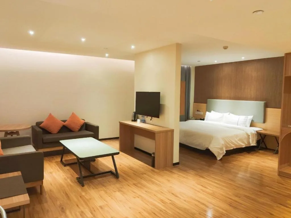 Bed in JTOUR Inn Yulin Bobai County Government Cultural Pedestrian Street