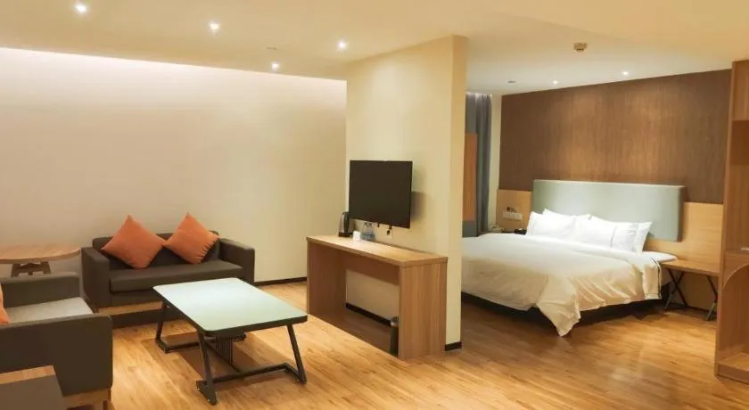 Bed in JTOUR Inn Yulin Bobai County Government Cultural Pedestrian Street