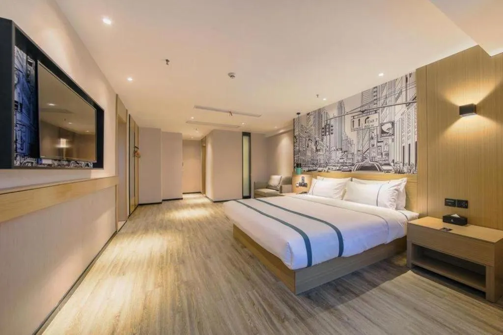 Bed in City Comfort Inn Wuhan Hankou City Plaza Yuhuayuan
