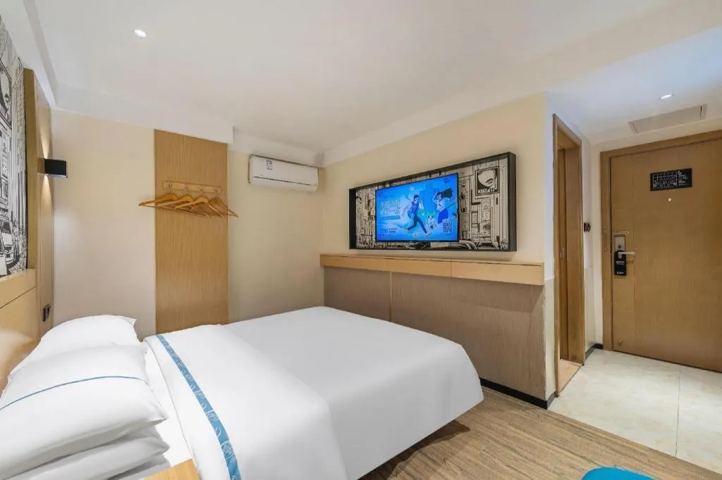 Bed in City Comfort Inn Foshan Shunde Daliang Qinghui Garden Food City