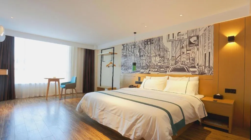 Bed in City Comfort Inn Foshan Shunde Daliang Qinghui Garden Food City