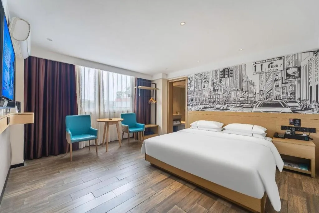 Bed in City Comfort Inn Foshan Shunde Daliang Qinghui Garden Food City