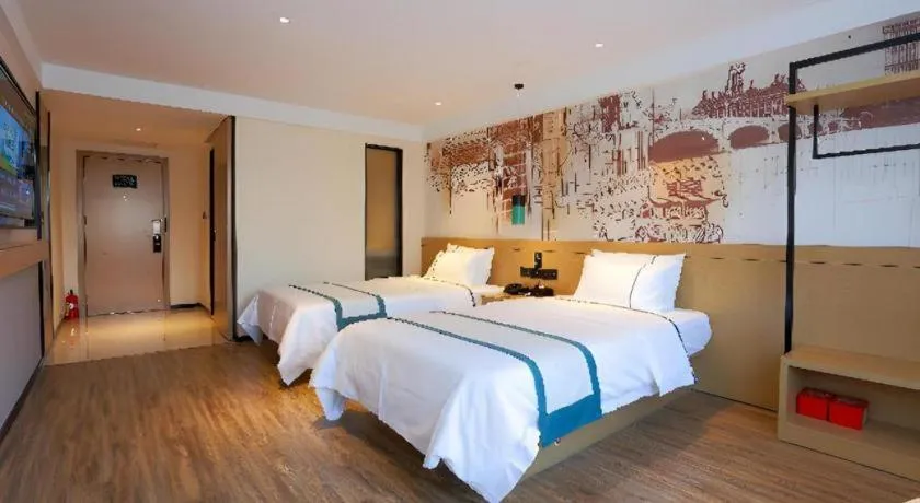 Bed in City Comfort Inn Foshan Shunde Daliang Qinghui Garden Food City