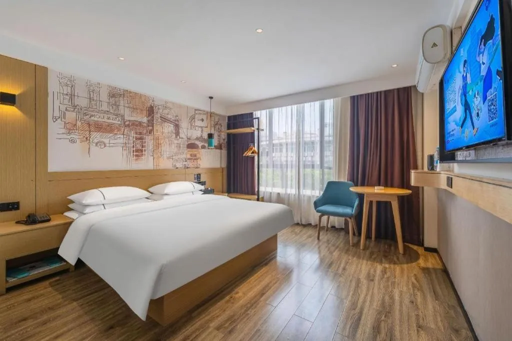 Bed in City Comfort Inn Foshan Shunde Daliang Qinghui Garden Food City