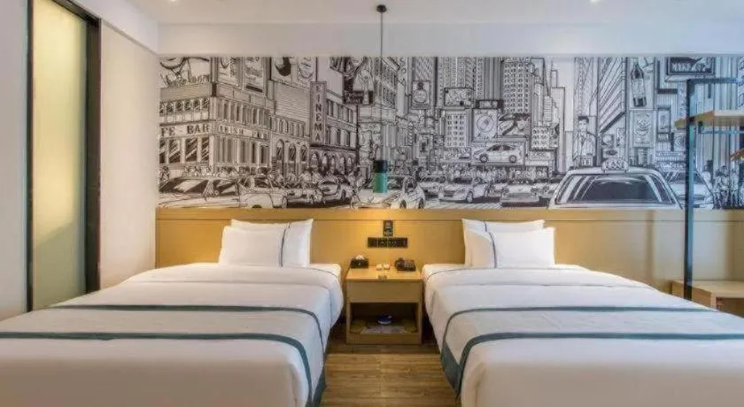 Bed in City Comfort Inn Dalian Changxin Dao Santang Commercial Street