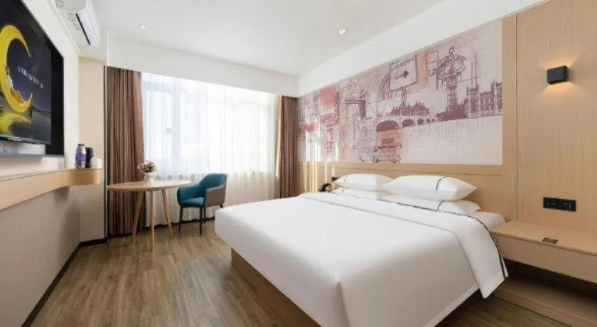 Bed in City Comfort Inn Dalian Changxin Dao Santang Commercial Street