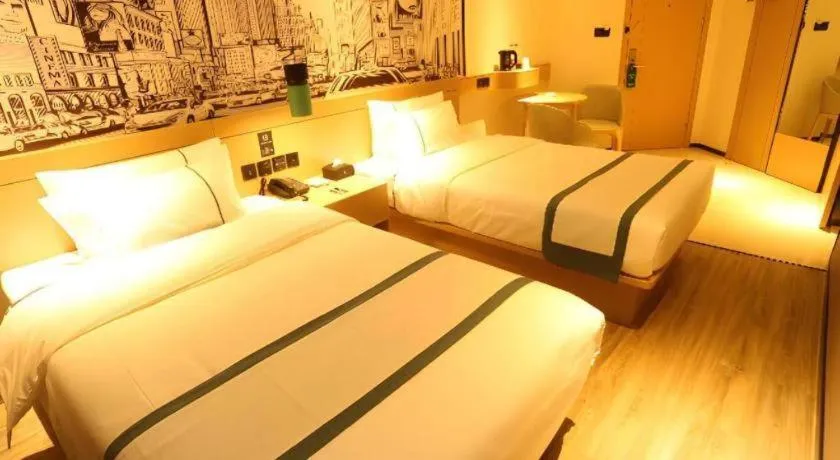 Bed in City Comfort Inn Dalian Changxin Dao Santang Commercial Street