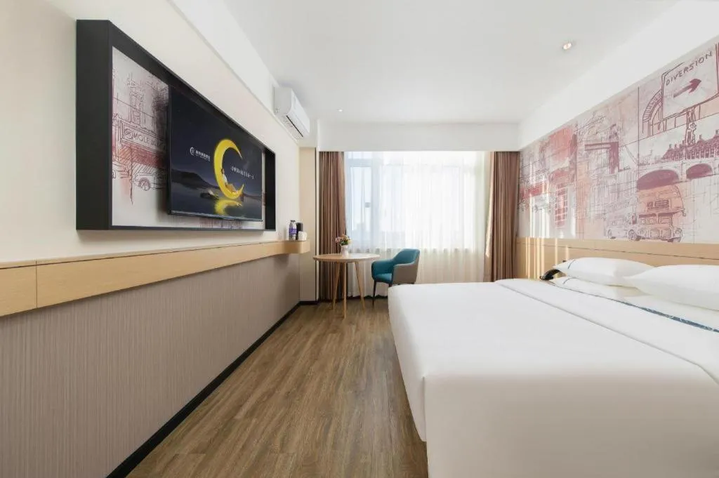 Bed in City Comfort Inn Dalian Changxin Dao Santang Commercial Street