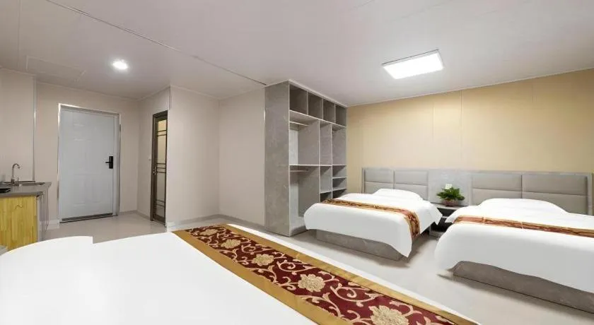 Bed in GreenTree Apartment Jinan Jiyan Road Shandong Cancer Hospital