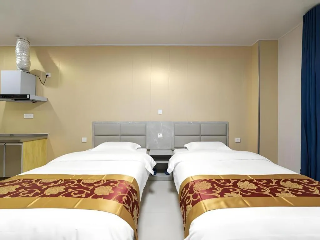 Bed in GreenTree Apartment Jinan Jiyan Road Shandong Cancer Hospital