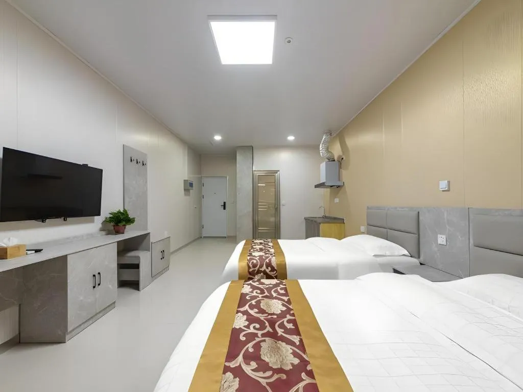 Bed in GreenTree Apartment Jinan Jiyan Road Shandong Cancer Hospital