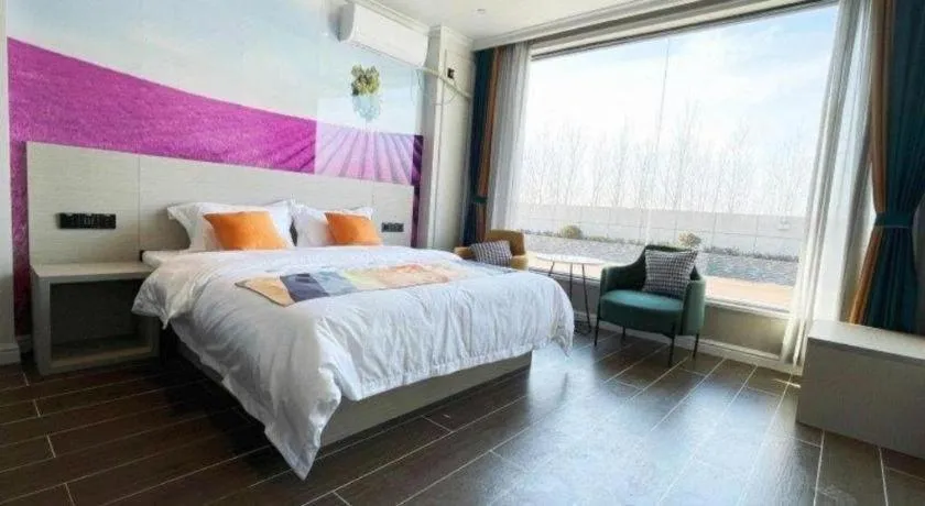 Bed in Shell Hotel Huai'an Zhuqiao Industrial Park