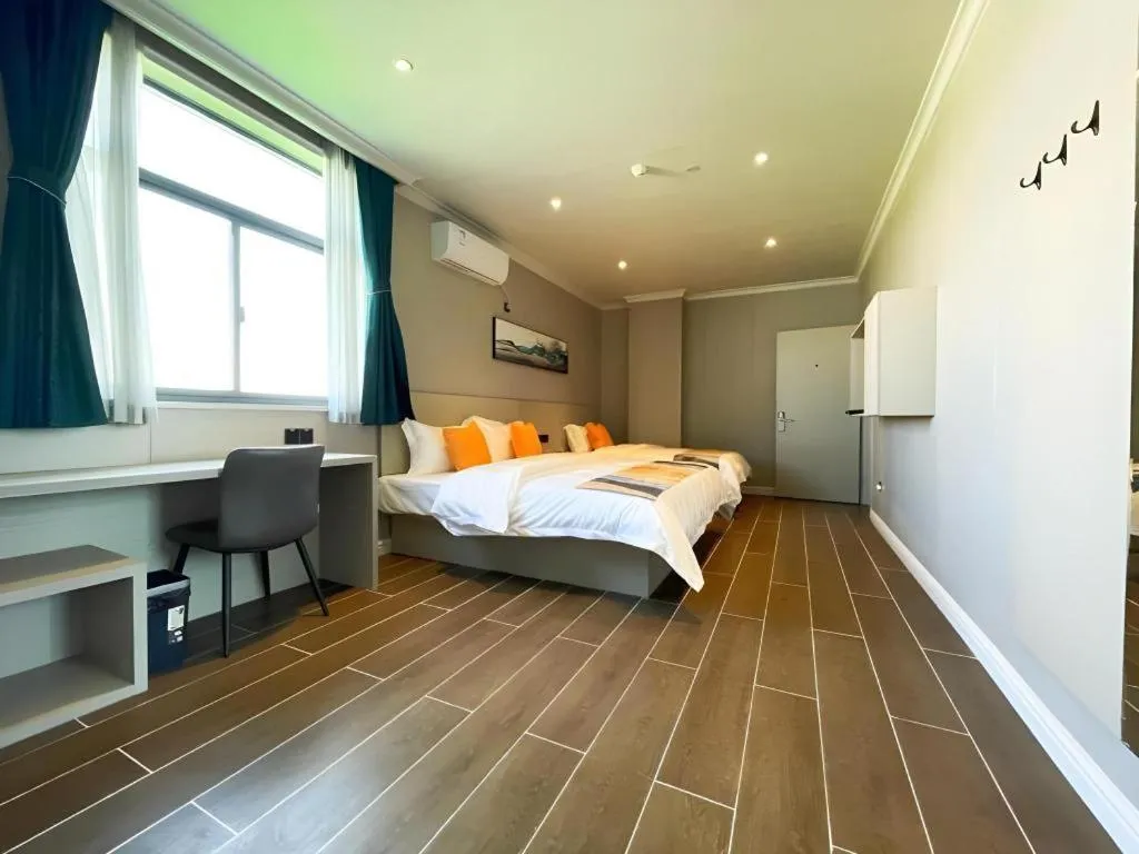 Bed in Shell Hotel Huai'an Zhuqiao Industrial Park