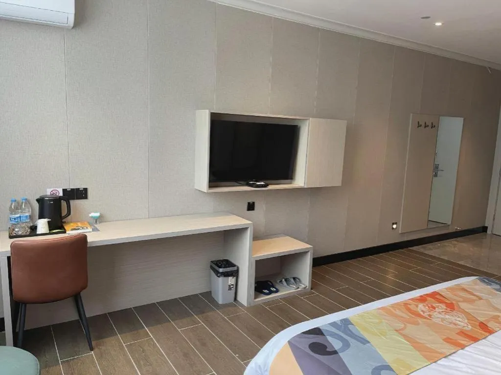 Bed in Shell Hotel Huai'an Zhuqiao Industrial Park