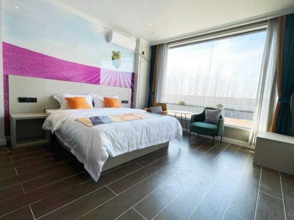 Bed in Shell Hotel Huai'an Zhuqiao Industrial Park